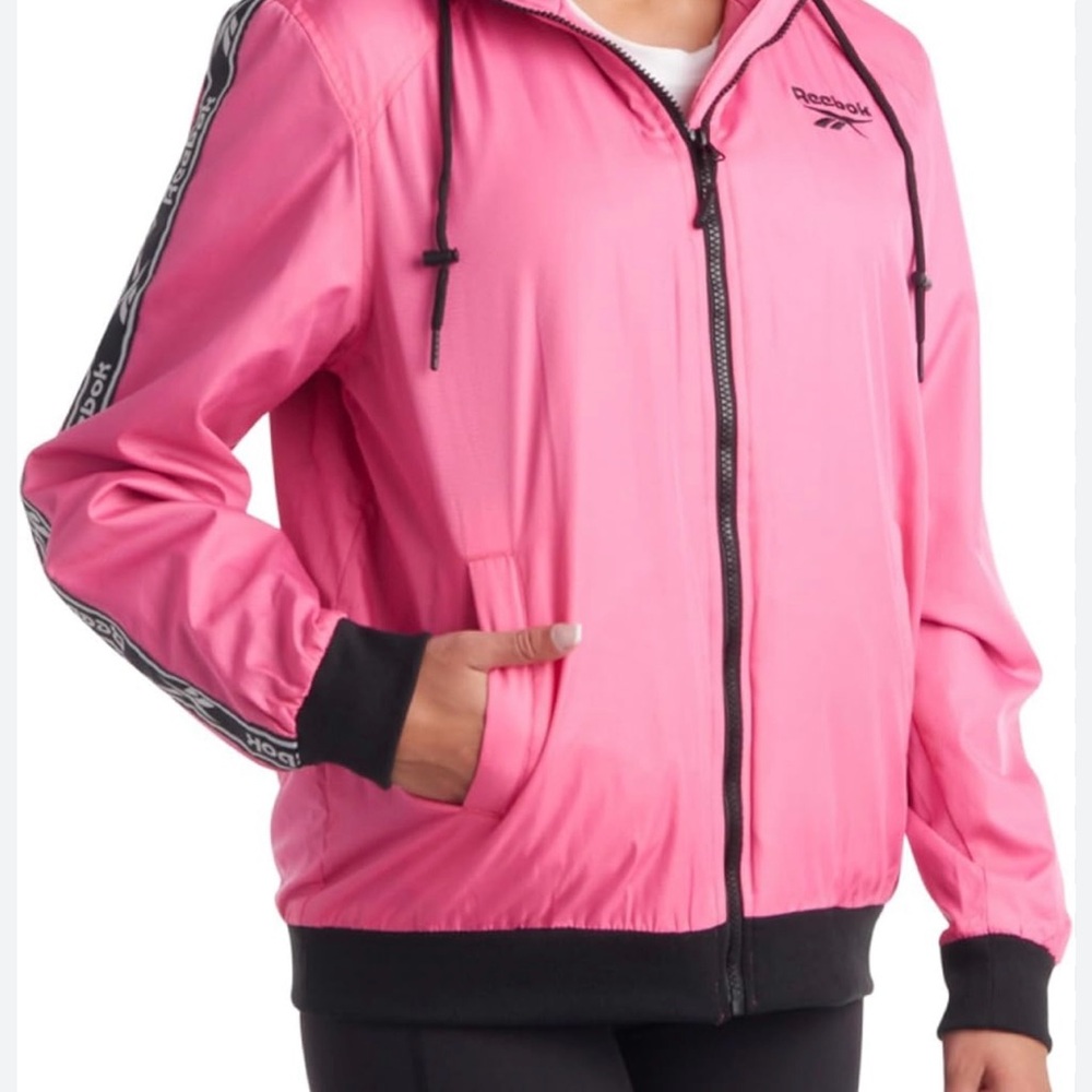 Reebok Pink Hooded Windbreaker - Picture 2 of 9